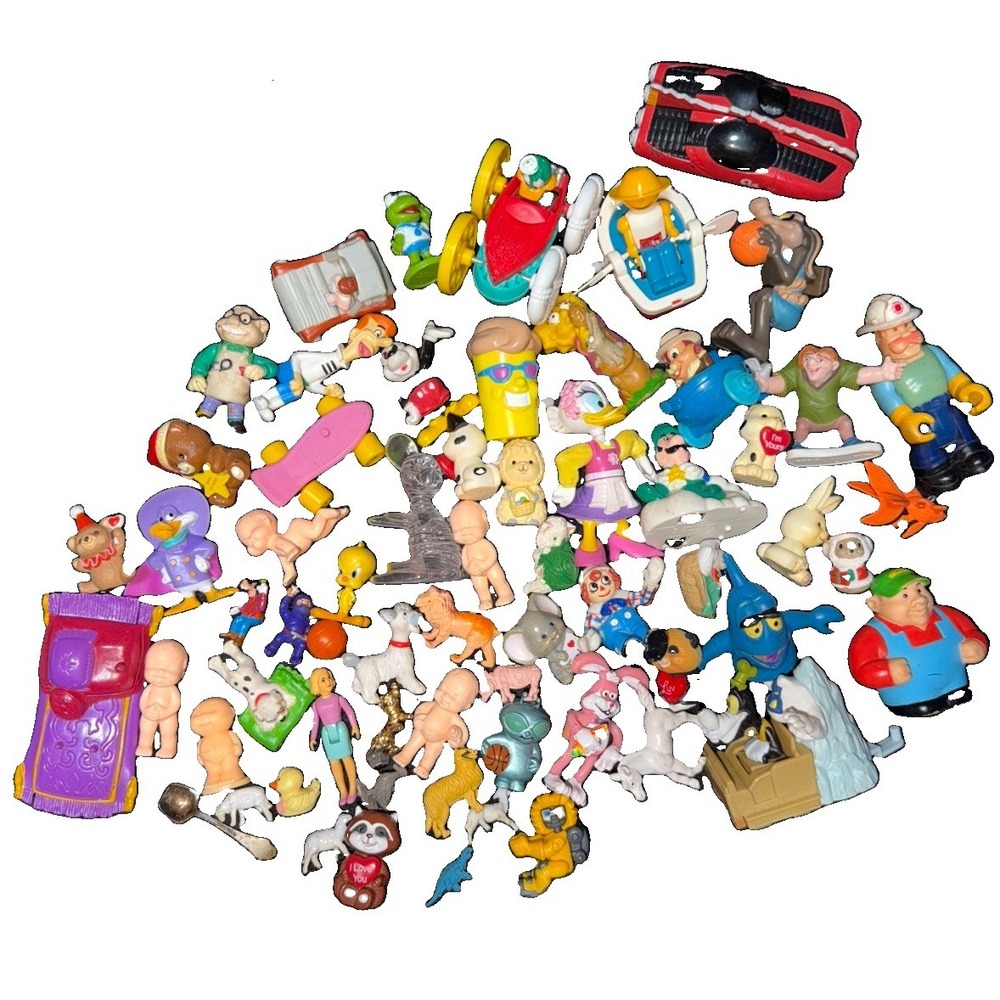 Vintage Fast Food & Character Toy Lot MiniatureS Disney Looney Tunes 80s 90s